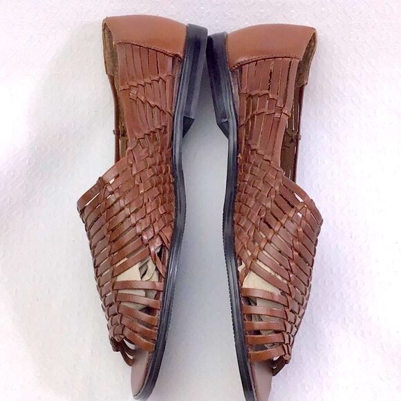 Worthington Open Toe Leather Huaraches Slip On Shoes - Picture 4 of 13